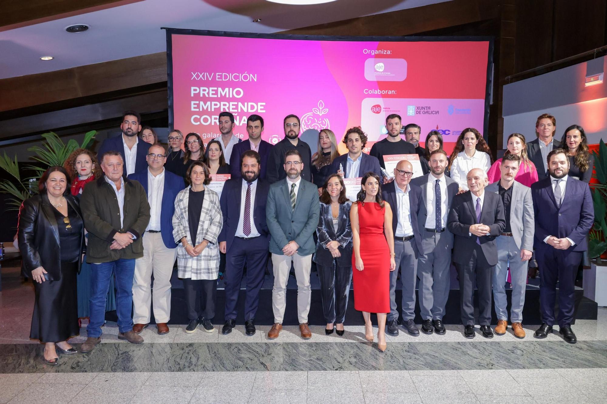 Gala de los premios Emprende Coruña de AJE